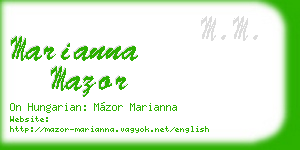 marianna mazor business card